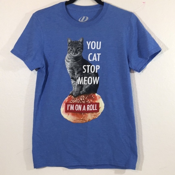 Dynasty I'm on a roll cat Men's Graphic Tee Shirt - Picture 3 of 5